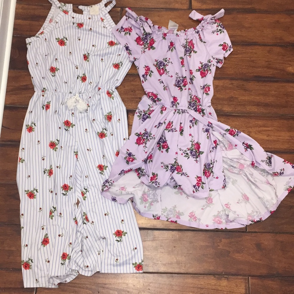 Girls size 7/8 rompers